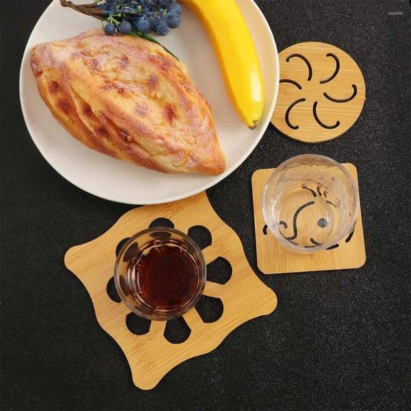 Alfombrillas de mesa de espesor soporte de madera anti-escaladera bandeja de decoración tía de visor suministros de cocina almohadilla de aislamiento de calor