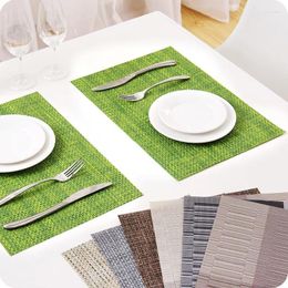 Tafelmatten topfinel set PVC wasbare placemats voor eetmat niet-slip placemat in keuken accessoires cup wijn pad