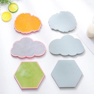 Tafelmatten doorschijnende onregelmatige onregelmatige wolken onderzetters siliconen schimmel diy sieraden maken gereedschapsvormen uv epoxy hars decoratieve ambacht groothandel