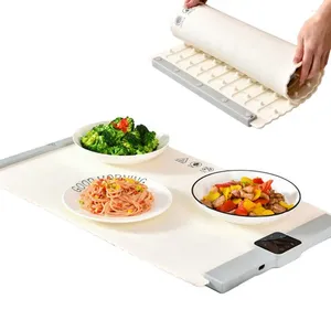 Tafelmatten US Plug Rechthoekige Voedselverwarmer Mat Siliconen Elektrische Verwarmingslade Draagbare Board Pad Decoratie