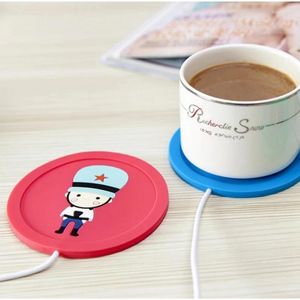 Tapetes de mesa con carga USB, posavasos calentado con dibujos animados, almohadillas antimojadas de PVC suave, mantel individual encantador, calentador de tazas