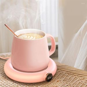 Tafelmatten USB Cup Warmer Coffee Milk Tea Mokverwarming 3 Temperatuur Verstelbare LED -display Verwarming voor Home Office Winter