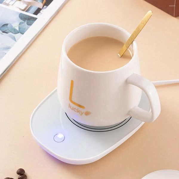 Tapetes de mesa calentador eléctrico USB, calentador de tazas de 55 °C para el hogar, almohadilla termostática para té de la leche y café, suministros de cocina