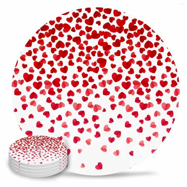 Table de table Texture d'amour de la Saint-Valentin