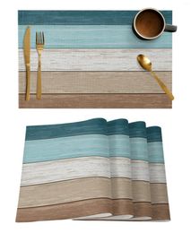 Tapis de Table Vintage ferme grange marron napperon pour salle à manger vaisselle 4/6 pièces cuisine plat tapis tapis comptoir décoration de la maison