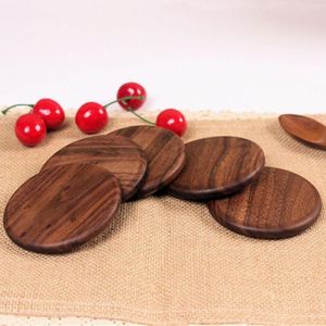 Tafelmatten vintage houten prachtige niet-slip hittebestendig duurzame koffiemat vierkante ronde vorm onderzetters set placemats voor