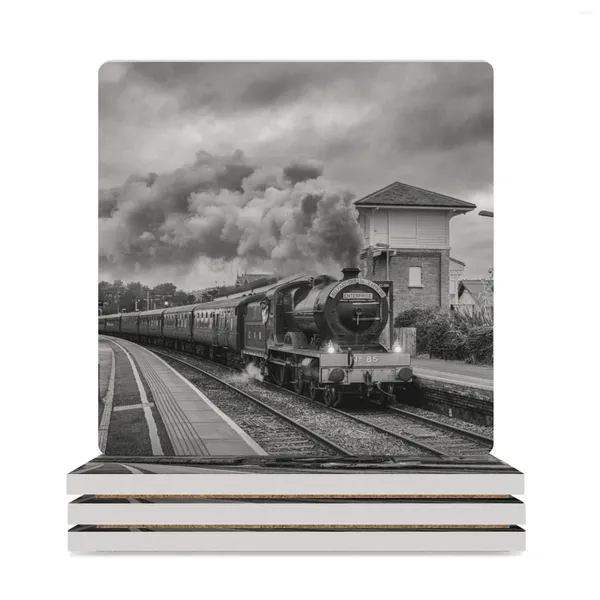 Tapetes de mesa Whitehead Steam Train Posavasos de cerámica (cuadrados) Portavasos para juego de tazas