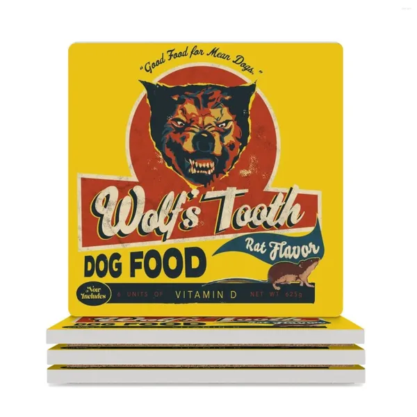 Mats de mesa Wolf's Tooth Vintage Tee Ceramic Coasters (cuadrado) para la pizarra de accesorios de la cocina linda