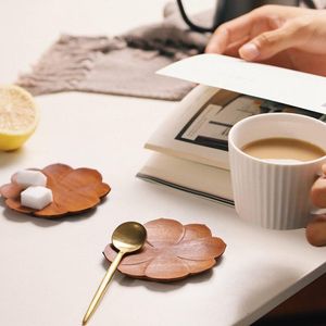 Tapetes de mesa Posavasos de madera Manteles individuales Estilo chino Resistente al calor Estera para bebidas Té Taza de café Almohadilla Aislamiento de sándalo rojo