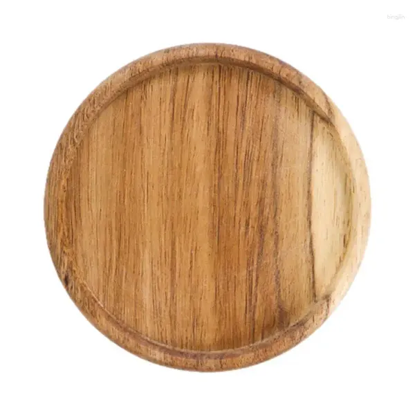 Tapis de Table sous-verres en bois décor de bière avec lèvre mode gravé porte-boissons rurales bois de noyer massif rond Acacia