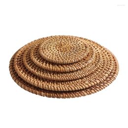 Table Mats Zerrolife Cuisine Accessoires Home Decor Woven Rattan Placemats Coffee Tup Ustensiles For Dining Gadget