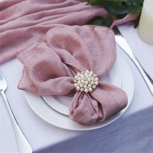 Table Notte 10pcs 18x18inch Cotton Green Napkins Rustic Gauze for Elegant Wedding Party Event El Dinning Placemat Decoration