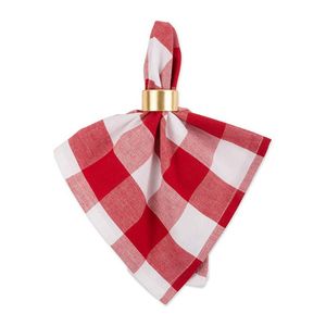 Servet 10 stks Zwart Wit Plaid Katoen Linnen Placemat Kerst Bruiloft Craft Eetkamertafelkleed Eenvoudige Stijl Mat293L