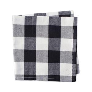 Servet 10 Stuks Zwart Wit Plaid Katoen Linnen Placemat Kerst Bruiloft Craft Eettafel Tafelkleed Eenvoudige Stijl Mat238R