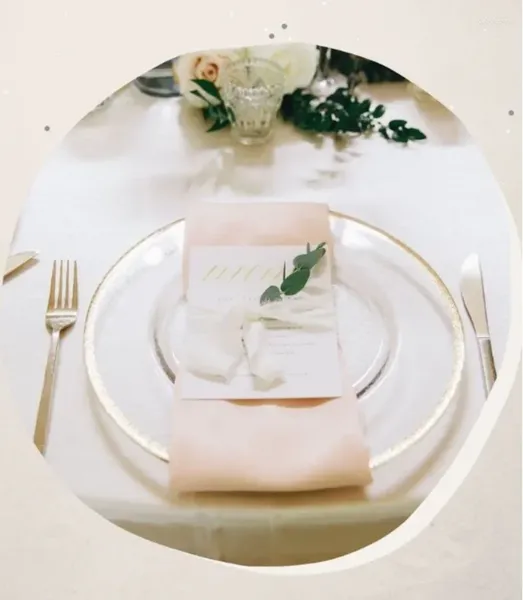 Serviette de Table en Satin, 10 pièces, tissu en soie, fournitures de Restaurant, décoration de mariage, de noël, de fête nuptiale