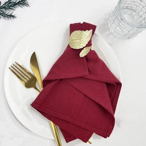 Table Notte de table 12pcs 30x45cm Tipe de tissu Sérôtre des servages en coton solide réutilisables pour les fêtes de mariage Restaurant décor de Noël