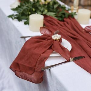 Serviette de Table en coton gaze rose, 12 pièces, 46x46cm, réutilisable, décoration de mariage, fête de noël, en tissu rétro, vente en gros