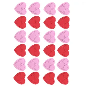 Servet 200 Vellen Voedsel Papierblok Valentijn Thema Kanten Kleedjes Rond Tafelkleed Servies Taartmat Placemat Versieren Mini Hart