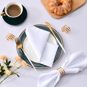 Table Napkin 20PCS 51x51cm Soft Hemstitched Square Satin For Banquet Party Wedding Home Cloth Cocktail Kitchen Dinner Napkins