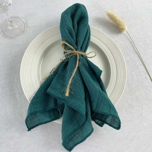 Servet 20 STKS Decoratie Mariage Gaas Crêpe Doek Servetten Puur Katoen Bruiloft Decor Dagelijks Gebruik Diner Theedoek Dorp