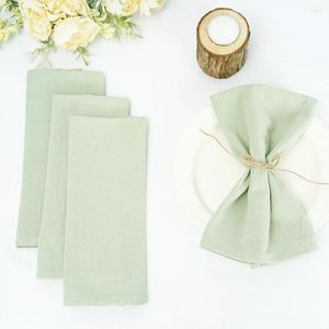 Tableau de table 20pcs Tobines vertes claires pour 30x45 cm tissu de coton serpiette Cuisine Taures Taels Farmhouse Decorations de mariage