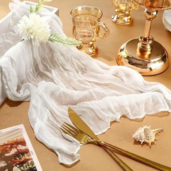 Serviette de Table 24 Pièces Serviettes en Tissu Simples en Gaze Blanche pour Centre de Mariage Décoration de Noël Saint Valentin Pâques Thanksgiving