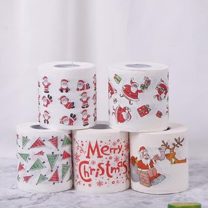 Serviette de table 30m père noël renne noël papier toilette décorations pour la maison ornements année cadeaux Navidad 2023
