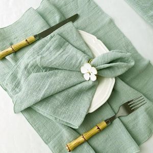 Table Noisette 30x30cm serviettes Gauze réutilisables au quotidien Dîner Coton Coton Tille Taure Décoration de mariage