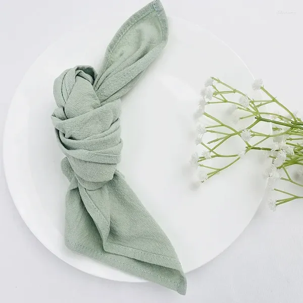 Serviette de table 45x30 cm 30 pièces serviettes en tissu vert clair coton pour la décoration de mariage noël bébé douche fournitures de fêtes d'anniversaire