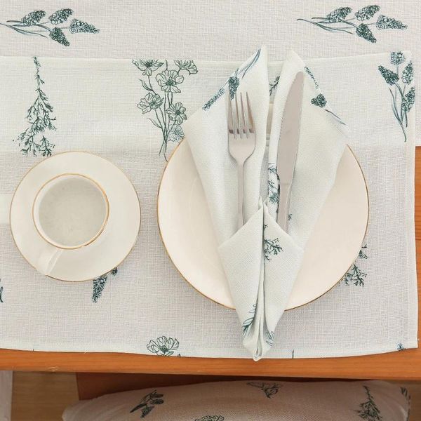 Serviette de Table en tissu gaze de Polyester, 4 pièces, torchon de cuisine rétro rustique, décoration de dîner de mariage, de noël
