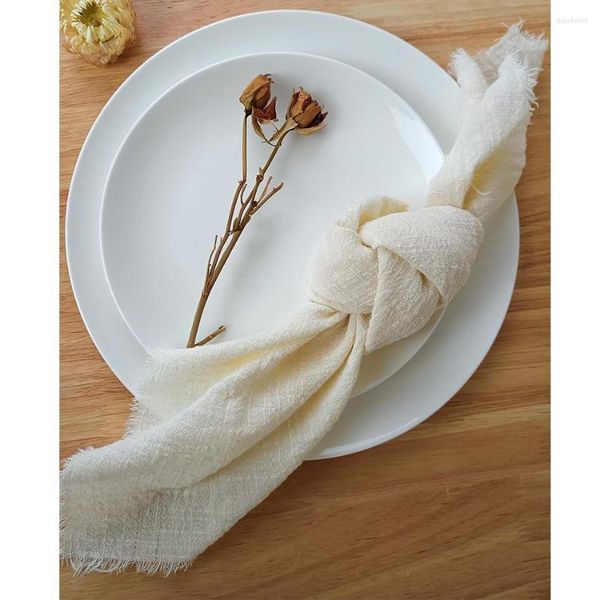 Serviette de table 4 pièces serviettes décoratives festives Support personnalisation torchons en coton pour mariage fête de vacances décor à manger