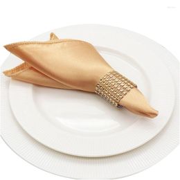 Servilleta de mesa, 50 unidades, pañuelo suave satinado, paños de cocina, banquete de boda, servilletas cuadradas, anillo, decoración para fiesta de cena, 30x30cm