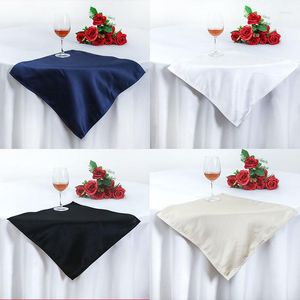 Serviette de table 50x50cm Carré Satin Polyester Resuable Doux Tissu Lisse Pour La Décoration De Banquet De Mariage