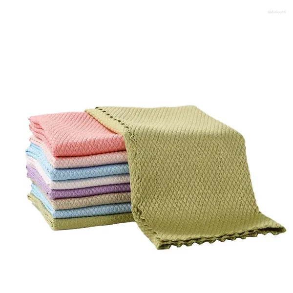 Table Notte 5PCS En vitre essuyée, laissez aucune trace, la serviette absorbe l'eau ne fait pas la plats de lavage des cheveux