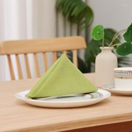 Tafel servet 6 -delige groene servetten voor restaurant groothandel zacht wasbaar katoenen banket el feest handgemaakt vierkant