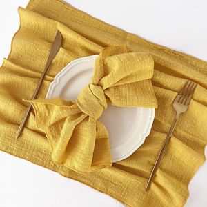 Serviette de Table en tissu de coton, 6 pièces, 30x30cm, en gaze, pour décoration de mariage, usage quotidien, torchon de thé, Village, noël
