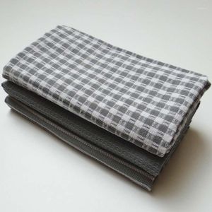 Serviette de Table 6 pièces/lot coton tissu grille napperon Serviette torchon serviettes pour découpage Pographie fond 45x65cm