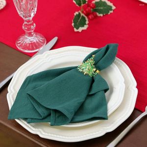 Serviette de table 8 pièces Serviettes en tissu rouge de Noël 30x45 cm Serviettes en coton doux lavables réutilisables mariages fête restaurant dîner décor