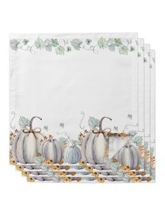 Servilleta de mesa Otoño Calabaza Arce Pájaro Servilletas de mesa Set Servilletas de Navidad Festival Hogar Boda Fiesta Cena Servilletas Paño 220930