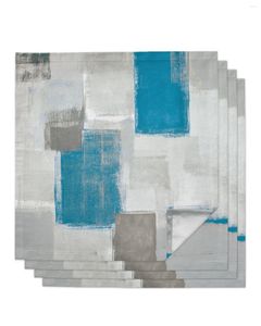Tabel Napkin Blue Smudge Paint Abstract Textuur 4/6/8pcs Keuken 50x50cm servetten Servelen Delen Home Textile Products