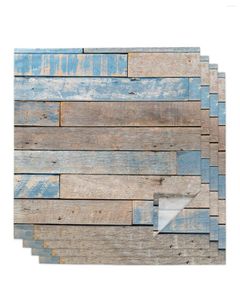 Tafel servet blauw vintage houten korrel antiek rustiek 4/6/8 stcs keuken 50x50 cm servetten serveergerechten thuis textielproducten
