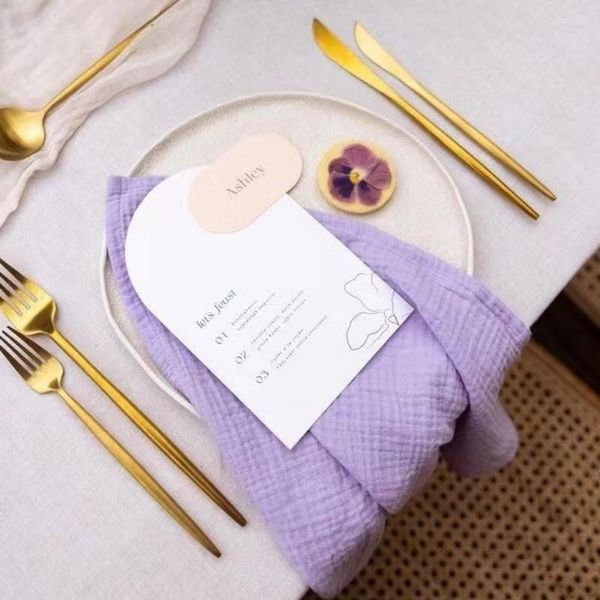 Serviette de table mignon carré tissu peau amicale bouche torchon pour El maison décorations de mariage
