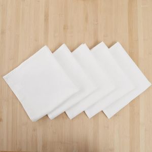 Serviette de table à manger à vendre 3 pièces en coton polyester fête de mariage restaurant en gros blanc classique serviettes carrées lavables à la main