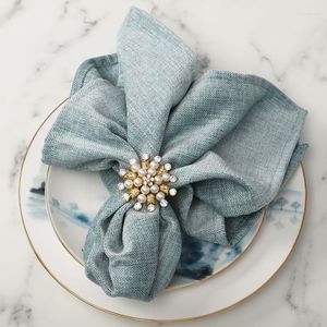 Serviette de Table pour couverts, tissu de noël, style européen haut de gamme, essuie-glace à fleurs pliées, lumière de Restaurant de luxe 2023