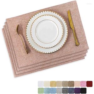 Ensemble de napperons lavables en Machine, serviettes de Table, pour Tables à manger, tapis au Design plat et lisse, en tissu, 19x13 pouces