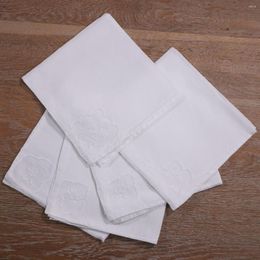 Servilleta de mesa N098, servilletas de cena bordadas a mano de ramio blanco, 1 pieza, 17 "x 17"