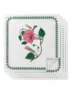 Servilletas de mesa con hojas de flores y plantas, juego de servilletas Morning Glory, pañuelo suave, decoración para bodas, banquetes y cenas, personalizada