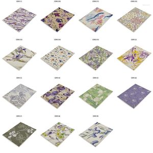 Servet Plantenprint Bloemenpatroon Schilderstijl Placemats 32x42 Drankset De moderne woondecoratie