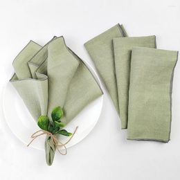 Ensemble de serviette de table de 10 tissus en lin en lin pur idéal durable respectueux de l'environnement pour la famille de familles de mariage pique-nique et plus encore