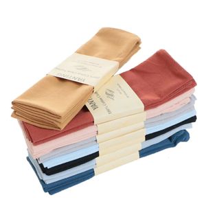 Table Napkin Set Of 12 30x45cm Cloth Napkins Cotton Durable Fabric Reusable Uniform Color For Kitchen Dining Easter Wedding Decoration 231122